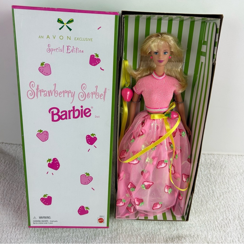 VTG NOS 1998 'Strawberry Sorbet' Barbie Doll An Avon Exclusive Special Edition